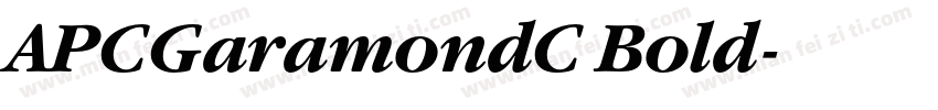 APCGaramondC Bold字体转换
